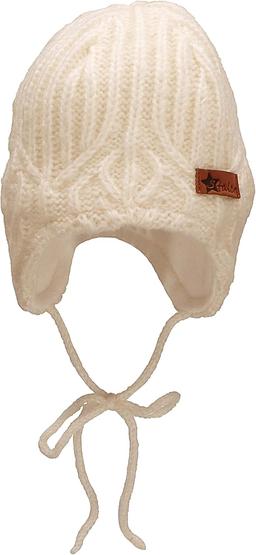 Girls Ecru Leaf Pattern mössa