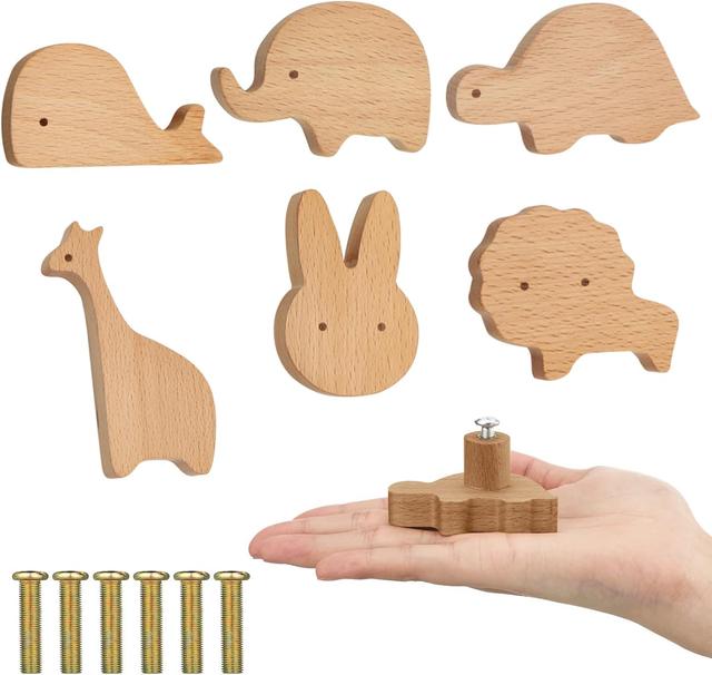 Thapncow 6-pack träkrokar