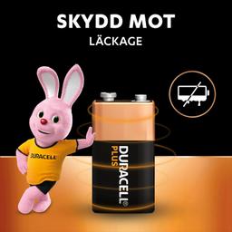 Duracell Plus 9V Alkaline batterier, 2-pack