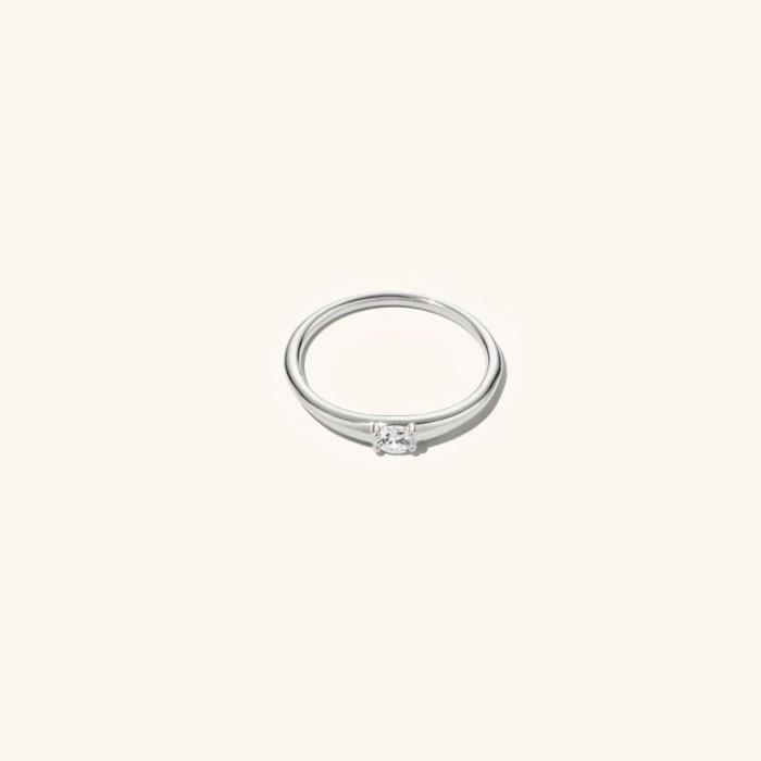 Bianca Ingrosso Silver Solitaire Ring
