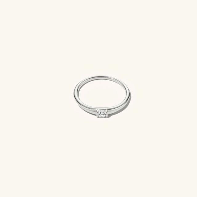 Bianca Ingrosso Silver Solitaire Ring
