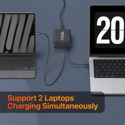 165W GaN 6-Port USB Charging Station