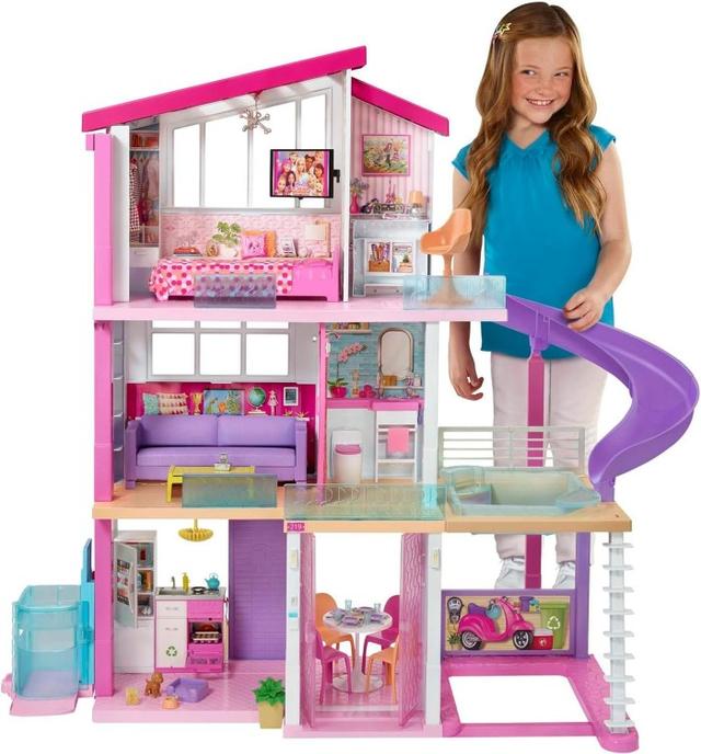 Barbie Dreamhouse med Tillbehör och Hiss