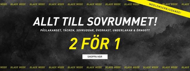 2 för 1 på allt till sovrummet hos Hemtex