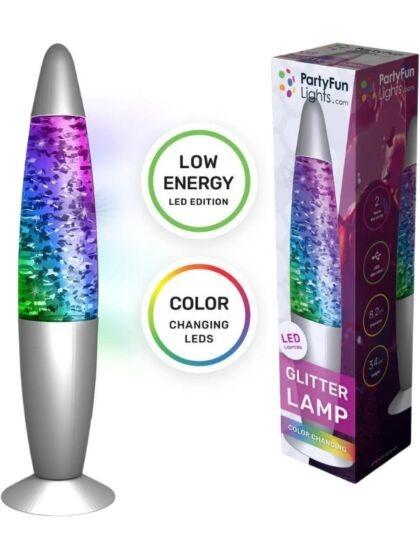 PartyFun Lights glittrande partylampa, färgskiftande, 34 cm