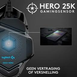 Logitech G502 HERO Gamingmus, 16K Sensor, RGB
