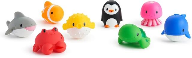Munchkin Havsdjur Baby Badleksaker, 8-Pack
