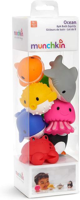 Munchkin Havsdjur Baby Badleksaker, 8-Pack
