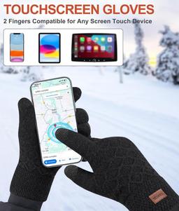 Stickade handskar herr för Touchscreen