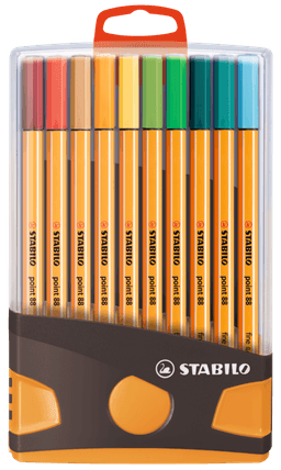 Stabilo Point 88 Fiberspetspenna 20-pack Färger