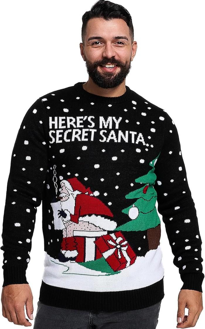 NOROZE Unisex Naughty Knit Christmas Sweater