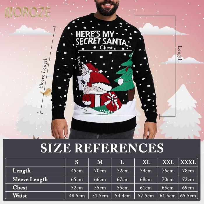 NOROZE Unisex Naughty Knit Christmas Sweater