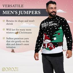 NOROZE Unisex Naughty Knit Christmas Sweater