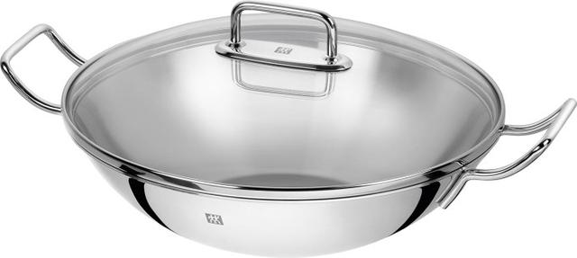 ZWILLING 32cm Wokpanna i rostfritt stål med lock