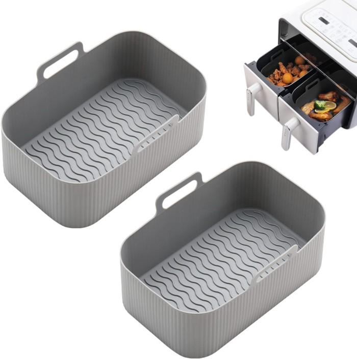 PFLYPF 2-pack silikonpannor till aifryer med handtag