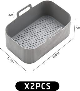PFLYPF 2-pack silikonpannor till aifryer med handtag