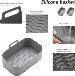 PFLYPF 2-pack silikonpannor till aifryer med handtag