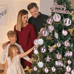 65 Sparkly Matte Christmas Bauble Set