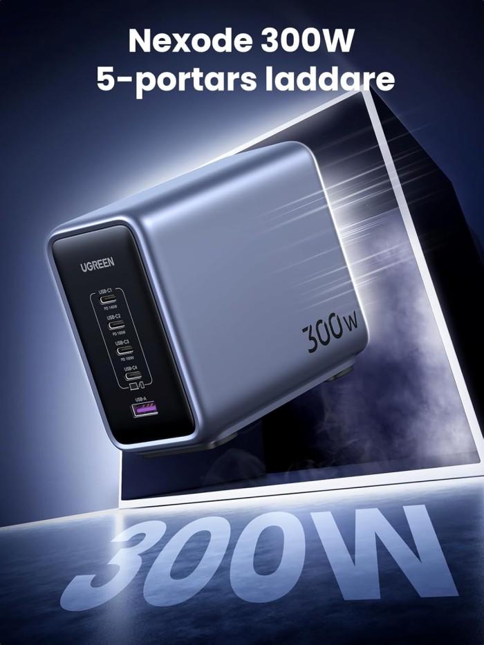 UGREEN Nexode 300W PD 3.1 GaN USB C-laddare