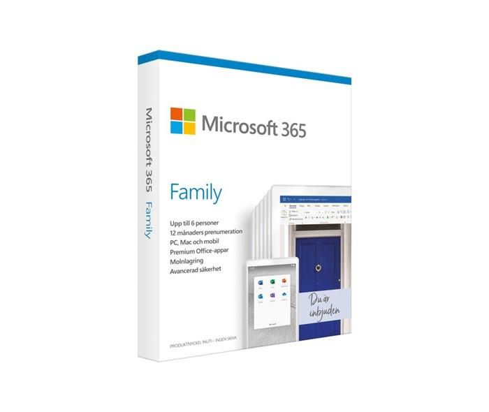 Microsoft 365 Family med garanti och öppet köp