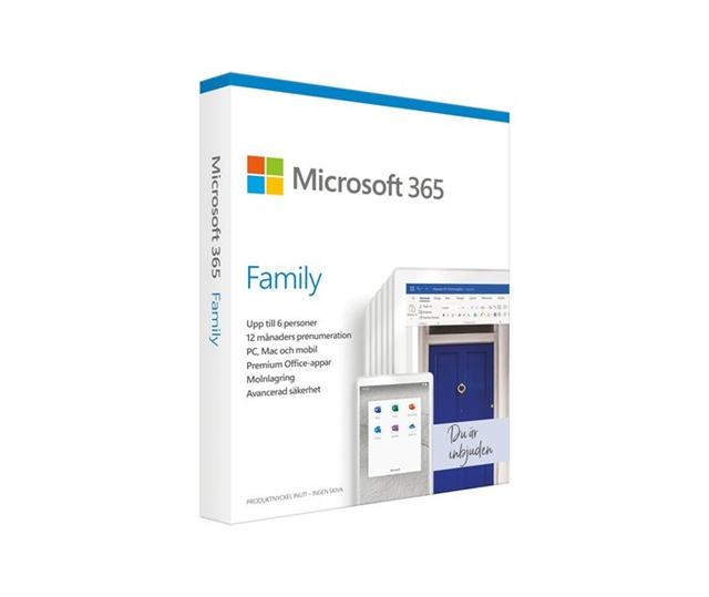 Microsoft 365 Family med garanti och öppet köp
