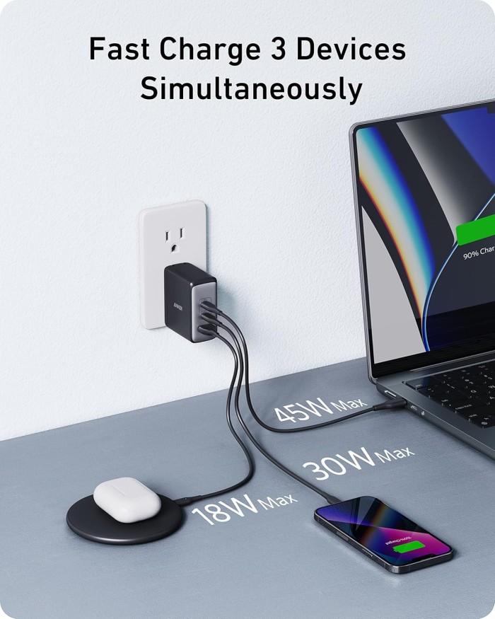 100W USB C-snabbladdare, Anker 736 Charger (Nano II)
