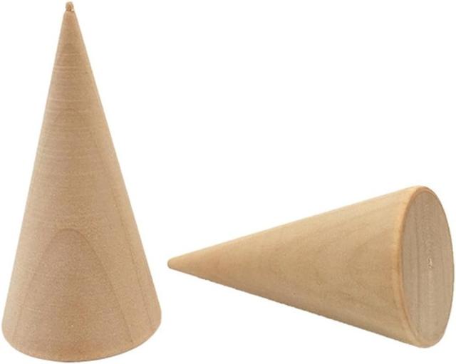 Naturlig Träringhållare och Smyckesdisplay Kon