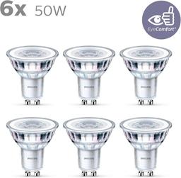 Philips Classic 50W GU10 LED-lampor 6-Pack, Varmvit
