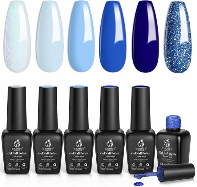 Nagellackset, 6 delar - Blå