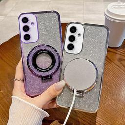 Magnetiskt Glitterfodral för Samsung A35 5G - Svart