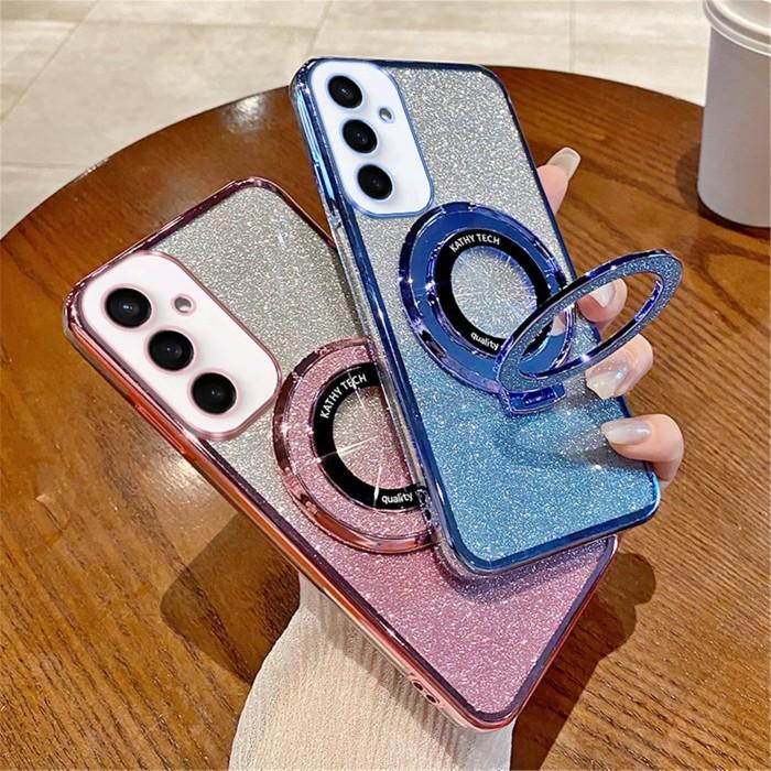 Magnetiskt Glitterfodral för Samsung A35 5G - Svart