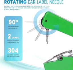 Ergonomisk Öronmärkningstång för Boskap - Grön 90°