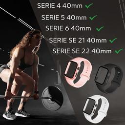 Silikonarmband i rosa för Apple Watch 40 mm