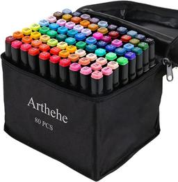 Arthehe 80-Färgers graffitipennset med dubbelspets