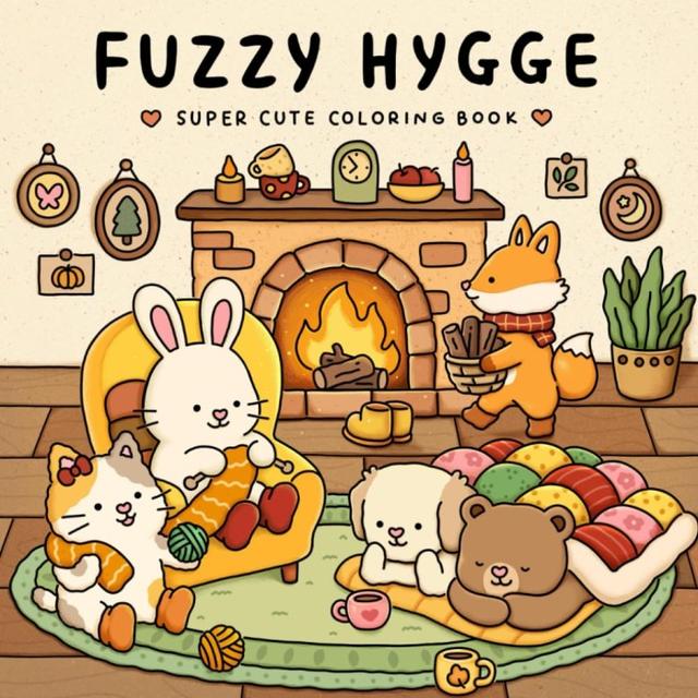 Fuzzy Hygge - målarbok för vuxna och tonåringar