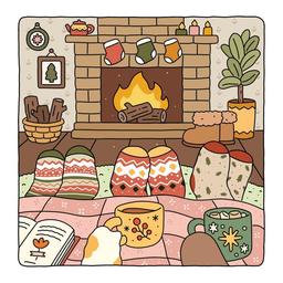 Fuzzy Hygge - målarbok för vuxna och tonåringar