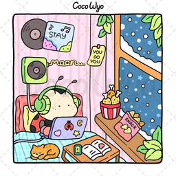 Coco Wyo - Cozy Friends målarbok