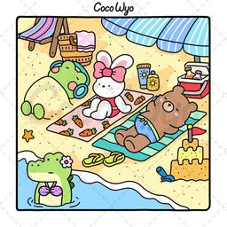 Coco Wyo - Cozy Friends målarbok