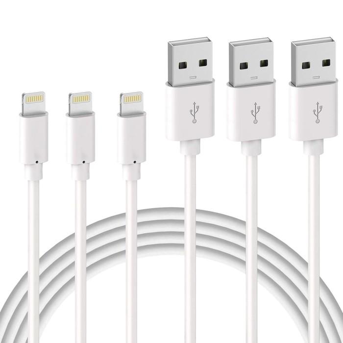 MFi-certifierad iPhone Lightning laddningskablar 3-pack