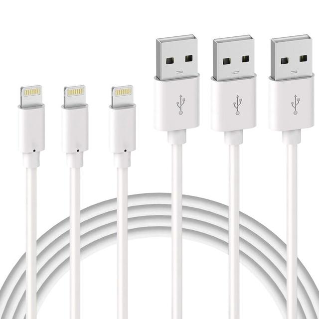 MFi-certifierad iPhone Lightning laddningskablar 3-pack