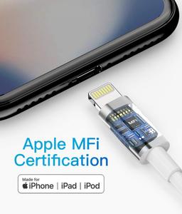 MFi-certifierad iPhone Lightning laddningskablar 3-pack