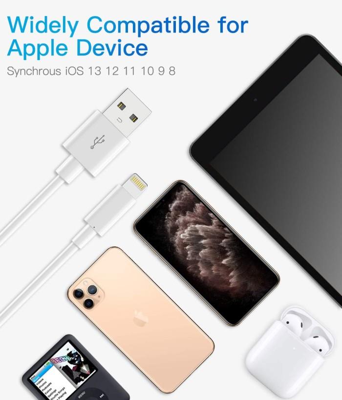MFi-certifierad iPhone Lightning laddningskablar 3-pack