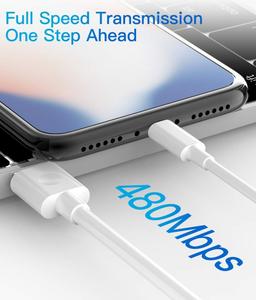 MFi-certifierad iPhone Lightning laddningskablar 3-pack