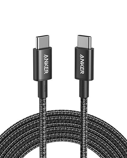 Anker Nylon USB-C till USB-C-kabel, 100W 3 m, snabbladdning