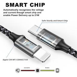 PIPIKA USB C till Lightning-kabel - 1 meter