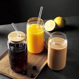 Premium Burkglas Set med Bambulock 590ml