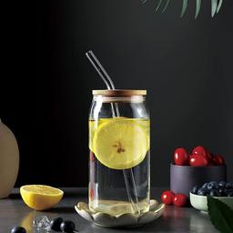 Premium Burkglas Set med Bambulock 590ml