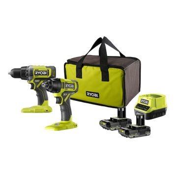 Ryobi RCK182G-220S Verktygspaket ONE+ 2x2,0Ah