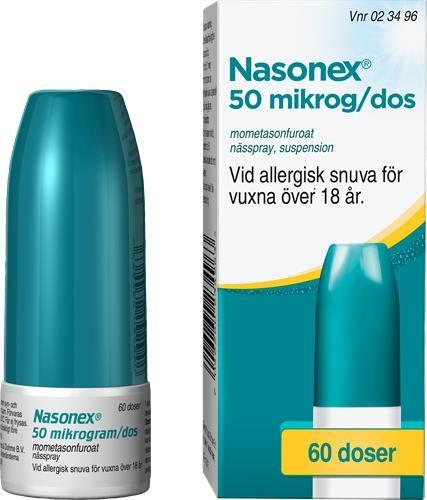 Nasonex Nässpray Suspension 50 mg/dos, 60 doser