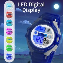 LED-Armbandsur Vattentät, Blå och rosa